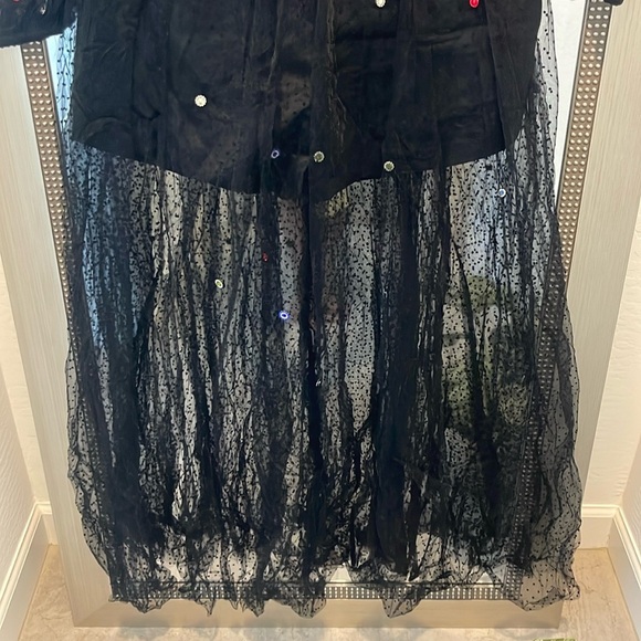 Matoshi Boutique Gem Embellishment Tulle Black Gown Tag Attached - Picture 6 of 9